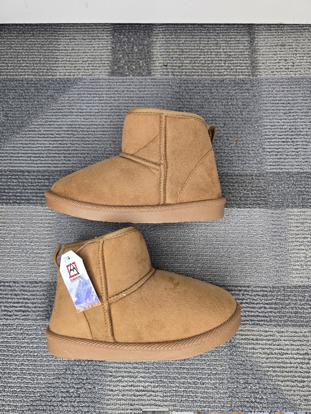 Avalanche Kids Chestnut Suede-Look Cozy Boots